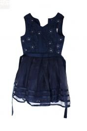 Jona Michelle Girl's Special Occasion Dress Navy Marin