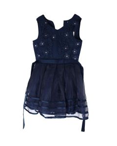 Jona Michelle Girl's Special Occasion Dress Navy Marin